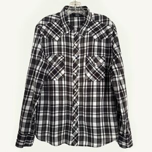 Salt Valley Urban Outfitters Western Shirt Black White Mens (L) Vintage RN#66170